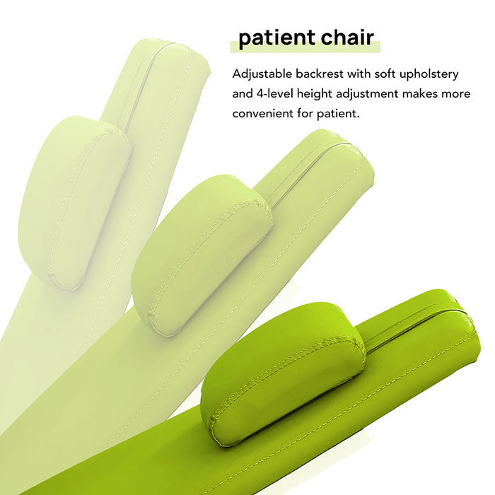 Dental Portable Chair Simple Type-Folding Chair With LED Cold Light Green - azdentall.com