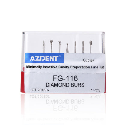 AZDENT Diamond Burs FG-116 Minimally Invasive Cavity Preparation Fine Kit 7pcs/Kit-azdentall.com