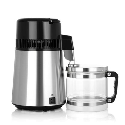 Water Distiller Stainless Steel Glass Bucket Single Button with Power Switch 4L - azdentall.com