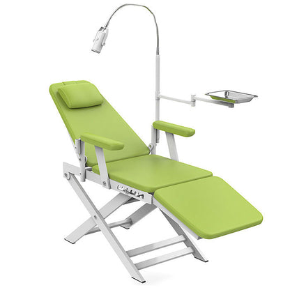 Dental Portable Chair Simple Type-Folding Chair With LED Cold Light Green - azdentall.com