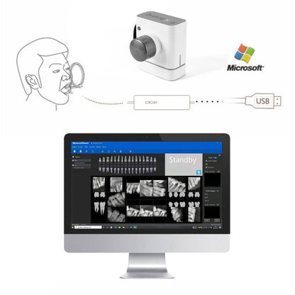 Dental X-Ray Digital RVG Sensor XVS2530 Size 1.5 with Software