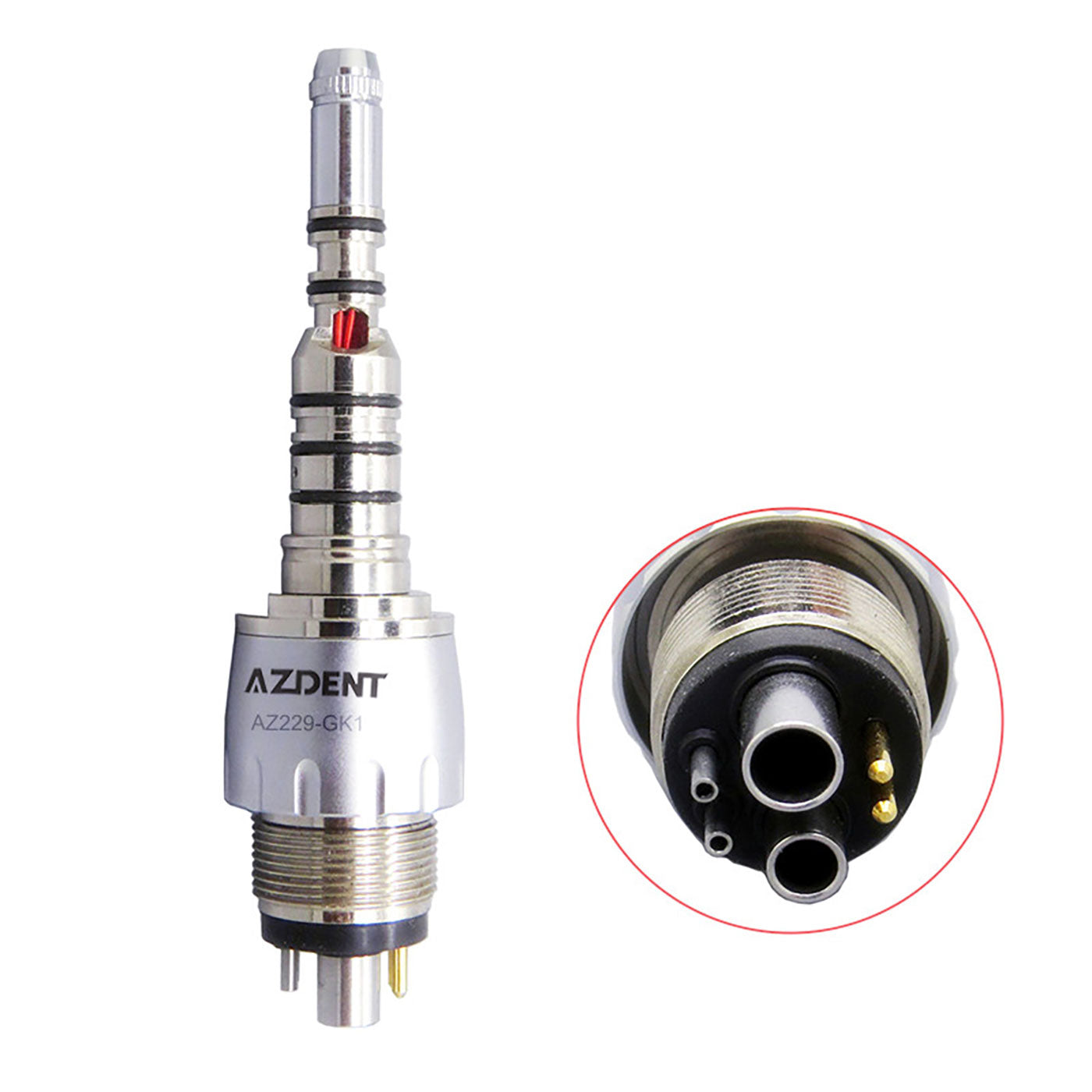 6 Holes AZDENT Quick Coupling For Dental Fiber Optic Handpiece - azdentall.com