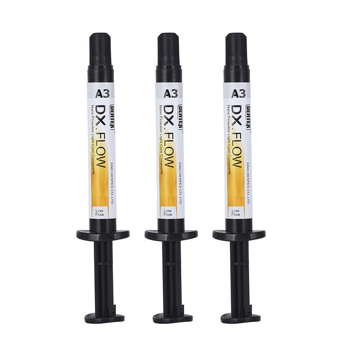 3 PCS Dental Flowable Light Cure Composite Low Flow A3 Syringe - azdentall.com