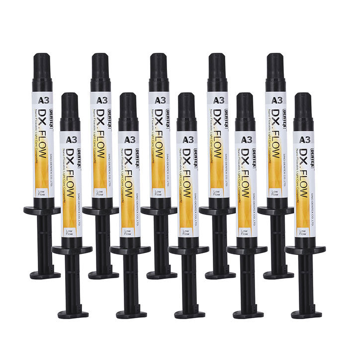 10 PCS Dental Flowable Light Cure Composite Low Flow A3 Syringe - azdentall.com