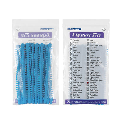 AZDENT Dental Orthodontic Elastic Ligature Ties Bands for Brackets 23 Colors - azdentall.com