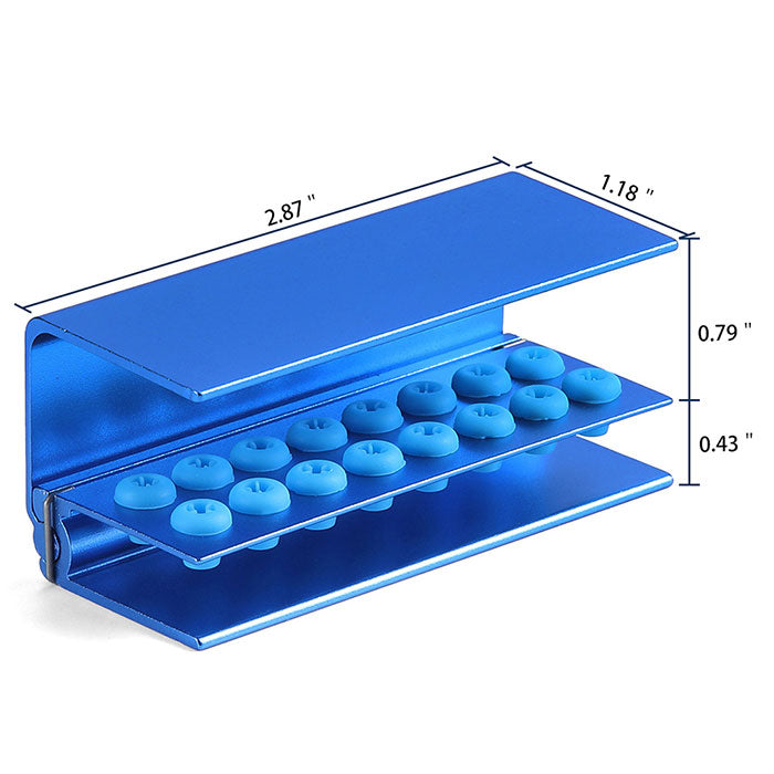 Dental Burs Holder Block 16 Holes with Silicon Cover FG RA Autoclavable - azdentall.com