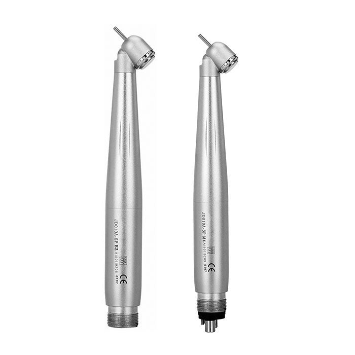 Dental High Speed Handpiece 45 Degree Standard Head Push Button E-Generator LED 2/4 Hole-azdentall.com