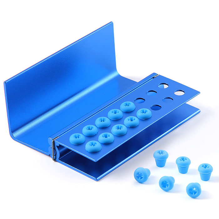 Dental Burs Holder Block 16 Holes with Silicon Cover FG RA Autoclavable - azdentall.com