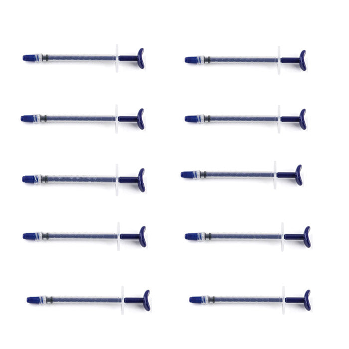 10pcs Dental Endo Irrigation Syringe Plastic Blue 1ML - azdentall.com