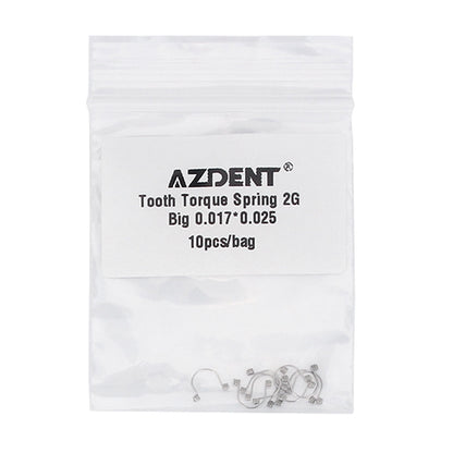 AZDENT Tooth Torque Rectangular Spring 2G Big 0.017*0.025 10pcs/Bag - azdentall.com