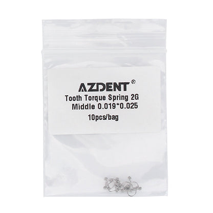 AZDENT Tooth Torque Rectangular Spring 2G Middle 0.019*0.025 10pcs/Bag - azdentall.com