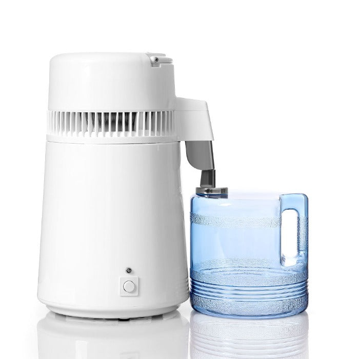 Water Distiller Stainless Steel Plastic Bucket Single Button750W 4L 1L/H - azdentall.com