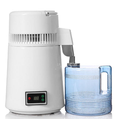 Water Distiller Stainless Steel Plastic Bucket Single Screen Button with Adjustable Temperature 4L