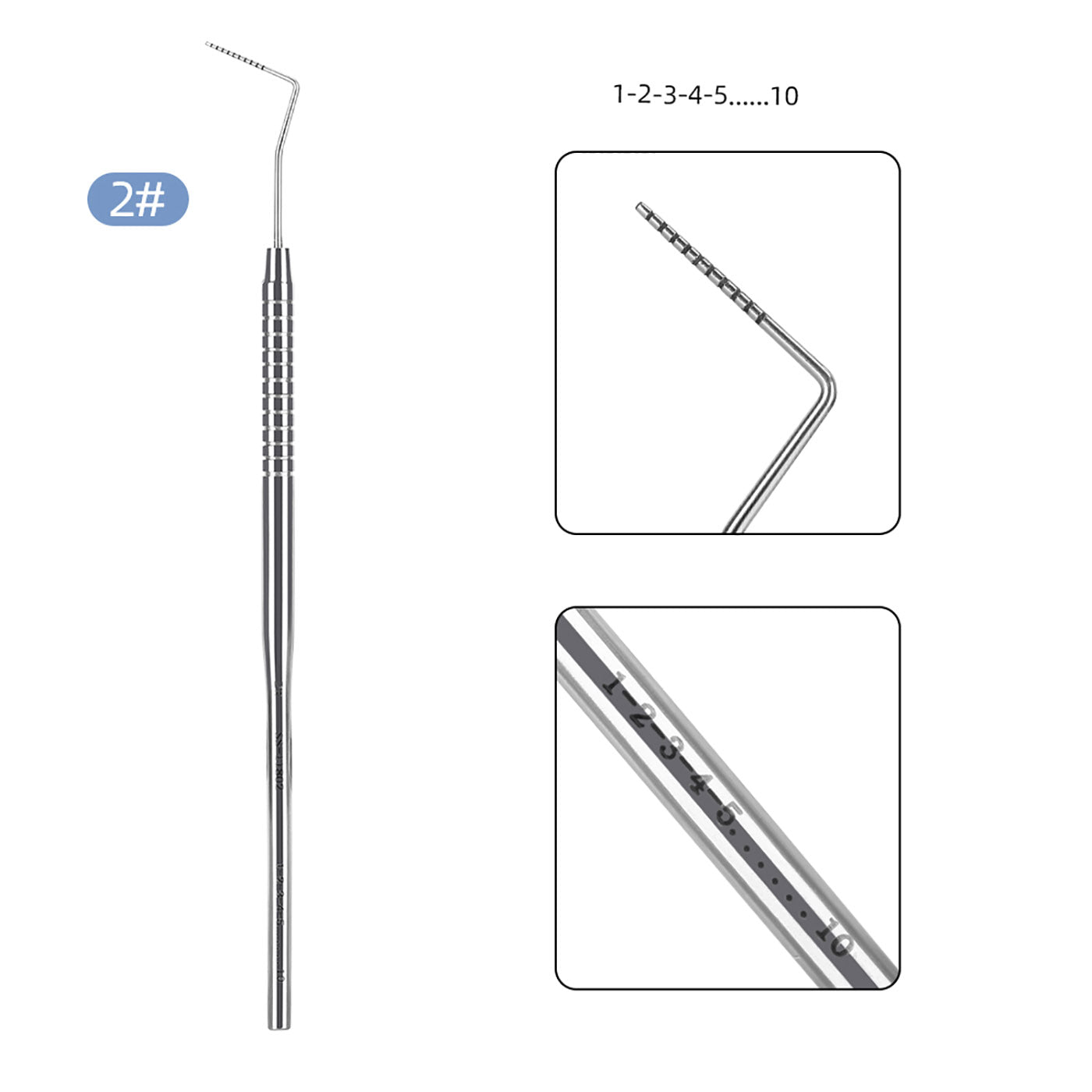 Dental Probe Graduated Periodontal Probe Scale Probe #1-#8 - AZDENT