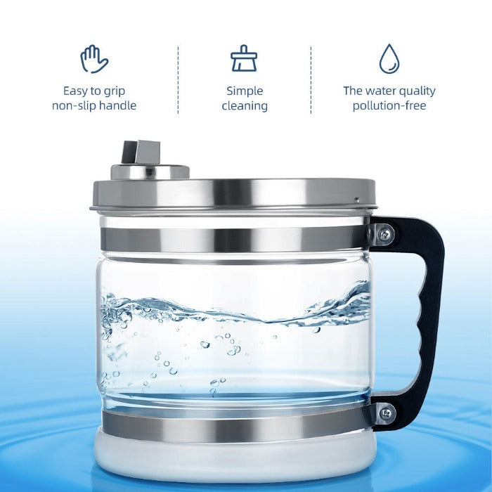 Water Distiller Stainless Steel Glass Bucket Double button 750W 4L 1L/H