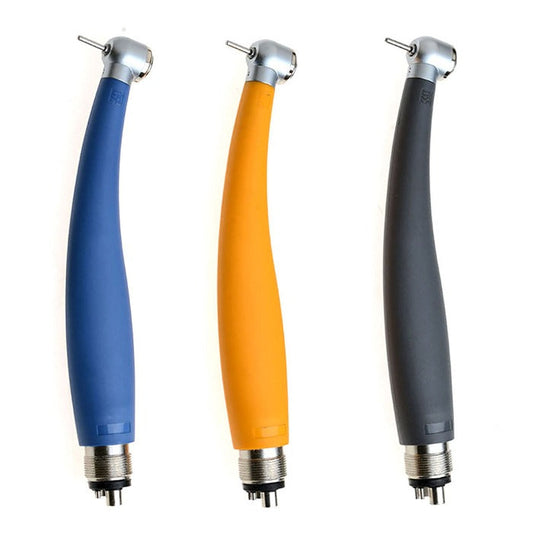 Dental High Speed Handpiece 4 Hole Rainbow Torque Head Push Button 3pcs/Set - azdentall.com