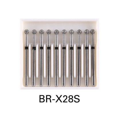 Dental Diamond Burs Drills Ball Round FG 1.6mm for High Speed Handpiece 10pcs/Pk-azdentall.com