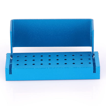 Dental Burs Drill Disinfection Block High Speed Handpiece Holder Blue 30 Holes-azdentall,com