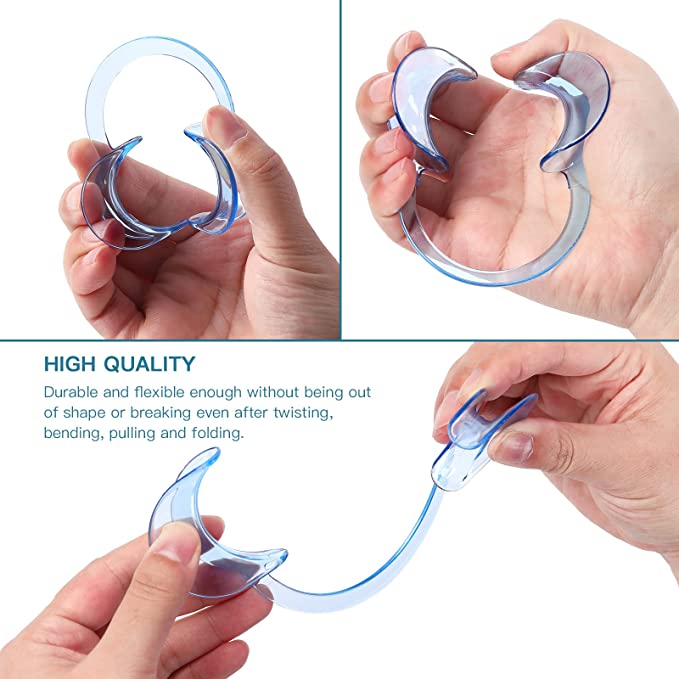 AZDENT Dental Cheek Retractors Mouth Opener Transparent C Shape S/M/L - azdentall.com