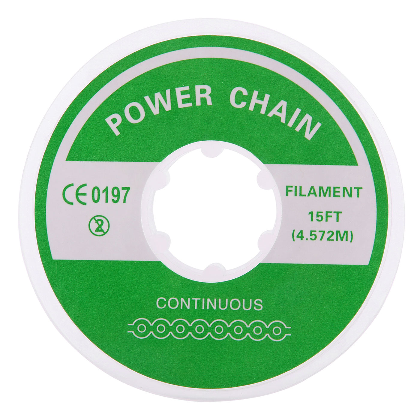 Dental Orthodontic Power Chain Continuous Clear  Color Long/Short/Continuous 15 ft/Roll - azdentall.com