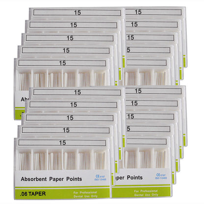 Absorbent Paper Points #15-40 Taper Size 0.06 Color Coded 7 Models 100/Box-azdentall.com