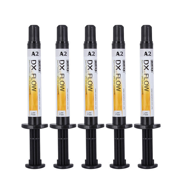 5 PCS Dental Flowable Light Cure Composite Low Flow A2 Syringe - azdentall.com