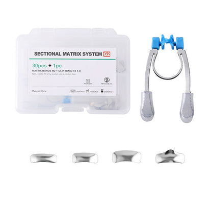 Dental Sectional Contoured Metal Matrices Matrix Refill G2 30pcs Bands And 1 Clip - azdentall.com