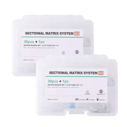 Dental Sectional Contoured Metal Matrices Matrix Refill G2 30pcs Bands And 1 Clip - azdentall.com