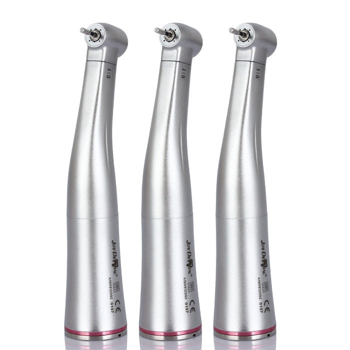 3pcs 1:5 Increasing Dental Slow Speed Contra Angle Handpiece, Internal Four Way Spray, Push Button - azdentall.com