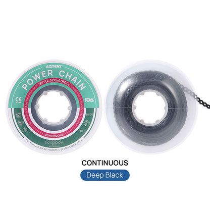 AZDENT Dental Orthodontic Colored Elastic Power Chain 15 Ft/Spool 10 Colors - azdentall.com