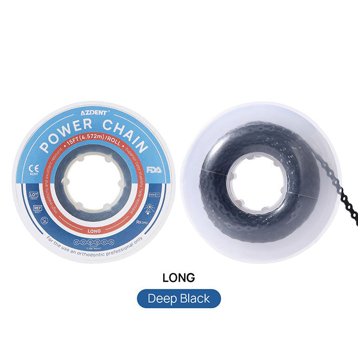 AZDENT Dental Orthodontic Colored Elastic Power Chain 15 Ft/Spool 10 Colors - azdentall.com