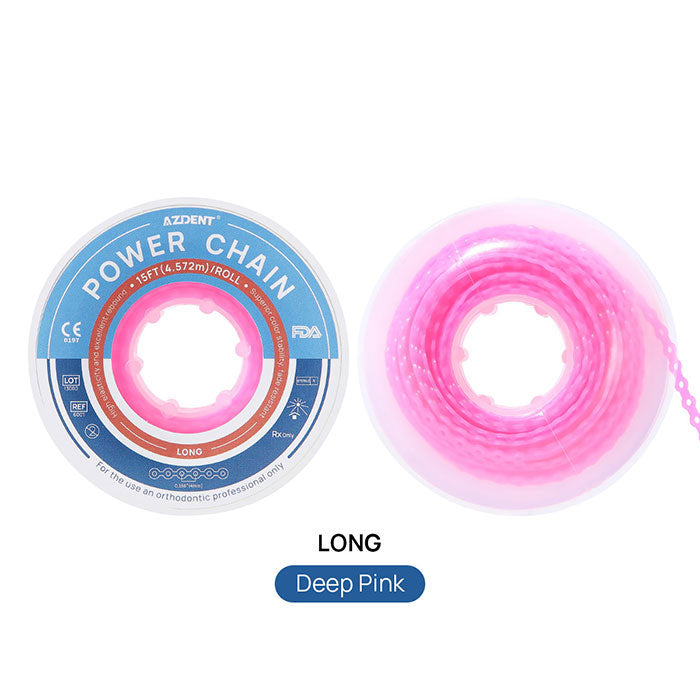 AZDENT Dental Orthodontic Colored Elastic Power Chain 15 Ft/Spool 10 Colors - azdentall.com