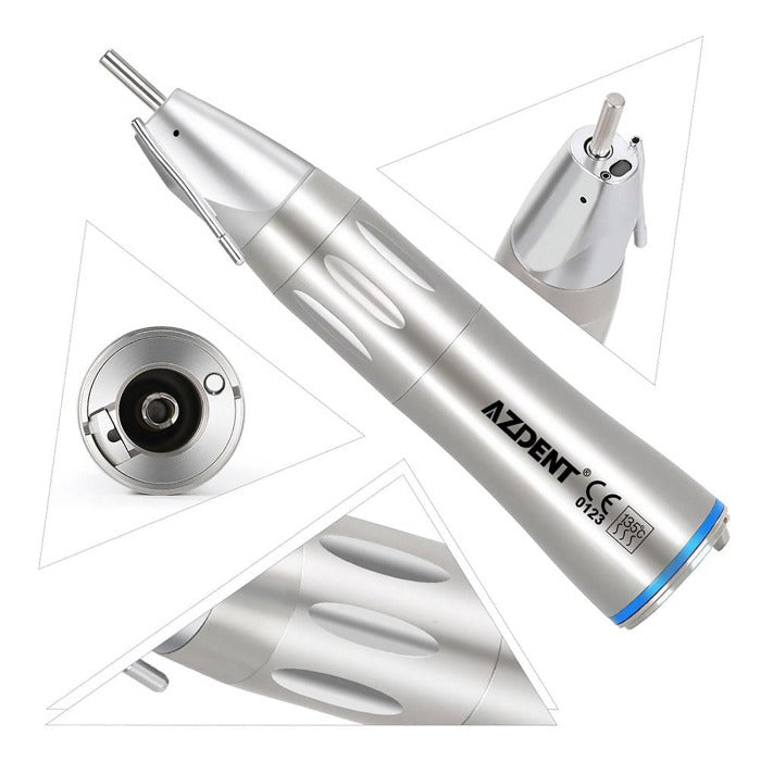 AZDENT 1:1 Dental Fiber Optic Slow Speed Straight Handpiece - azdentall.com