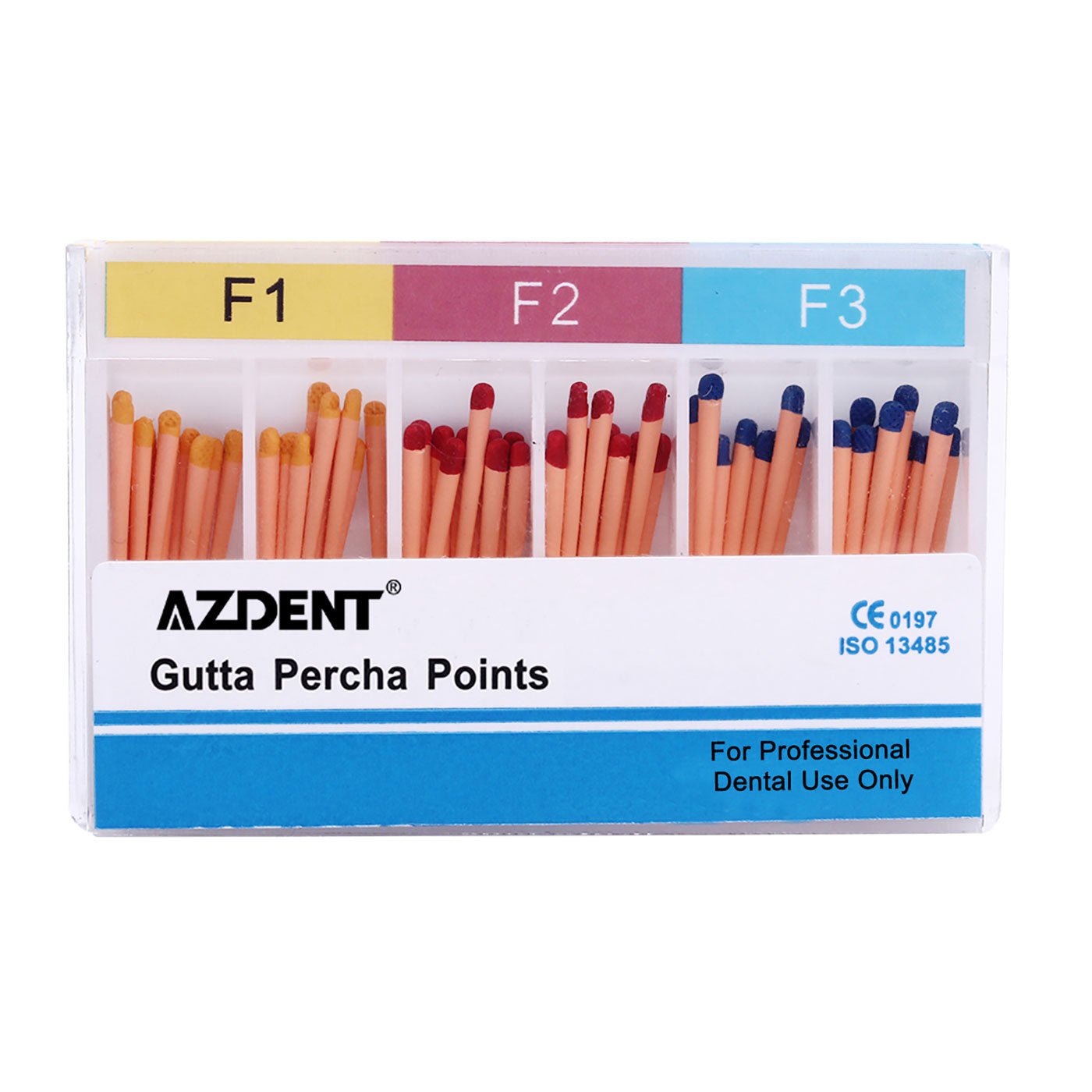 AZDENT Gutta Percha Points F Series Assorted F1, F2, F3 60/Box