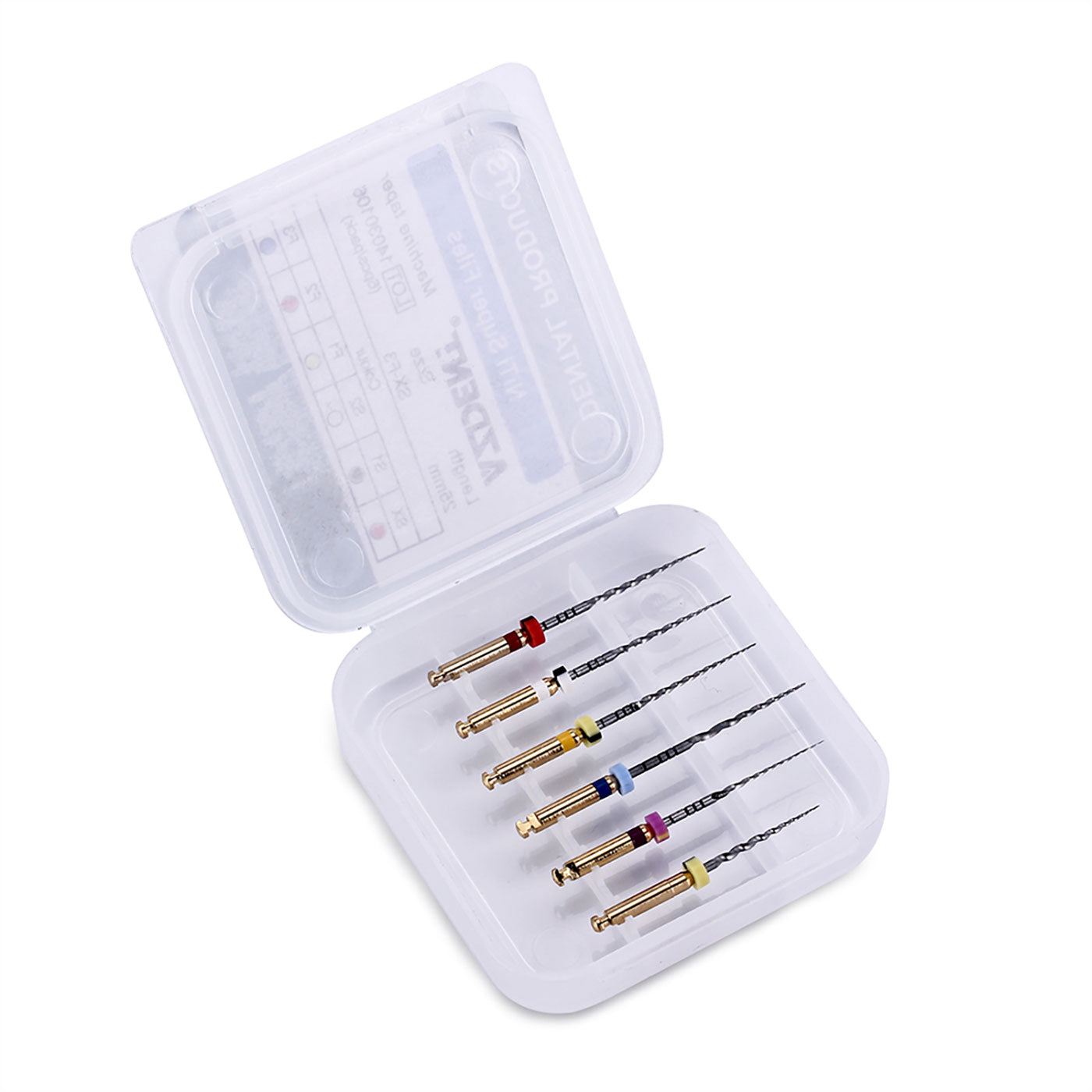 AZDENT Dental NiTi Protaper Rotary Engine Files 25mm Assorted SX-F3 6pcs/Pk-azdentall.com