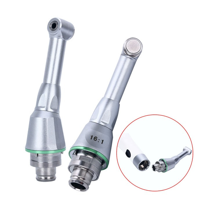 Dental Mini Wireless LED Endo Motor 16:1 Reduction Contra Angle 6 Memory Set-azdentall.com