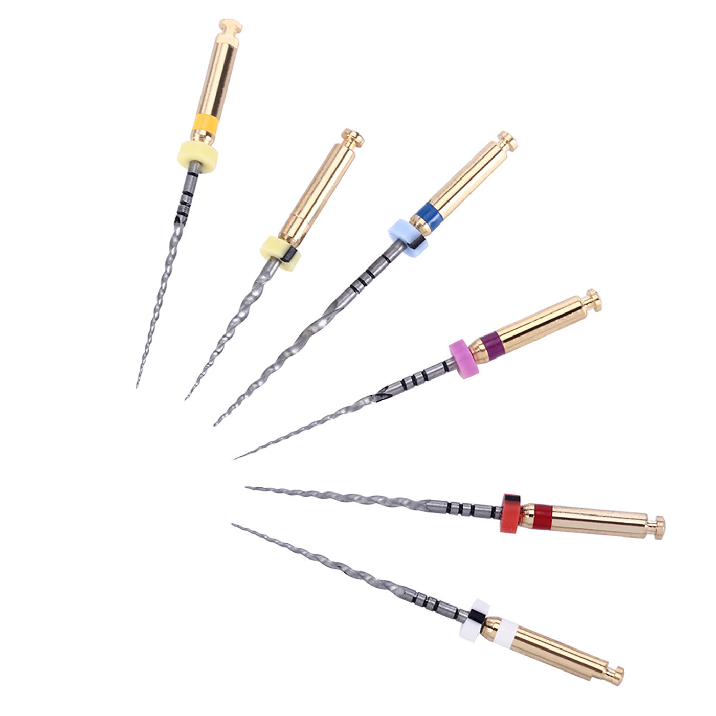 AZDENT Dental NiTi Protaper Rotary Engine Files 25mm Assorted SX-F3 6pcs/Pk-azdentall.com