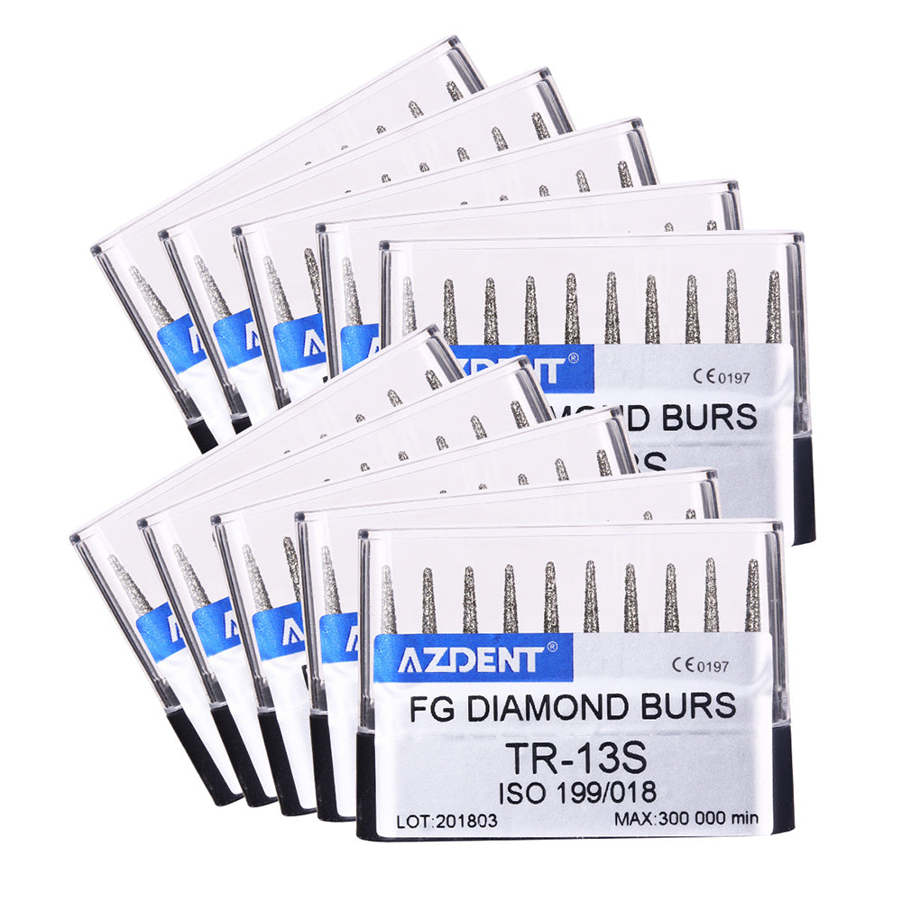 AZDENT FG Diamond Burs TR-13S 10pcs/Box-azdentall.com