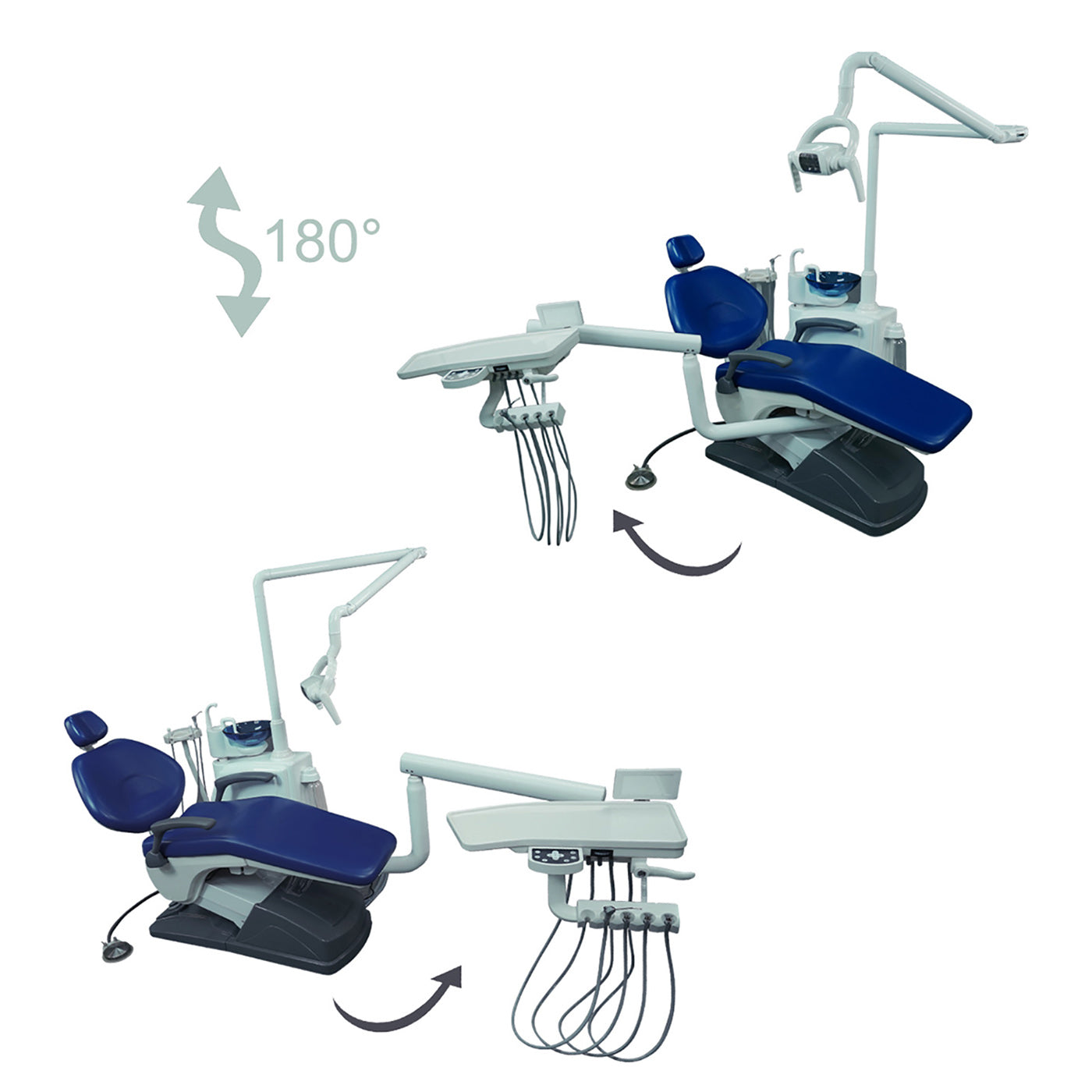 Dental Unit Chair Computer Controlled Hard Leather Integral TJ2688-A1-1