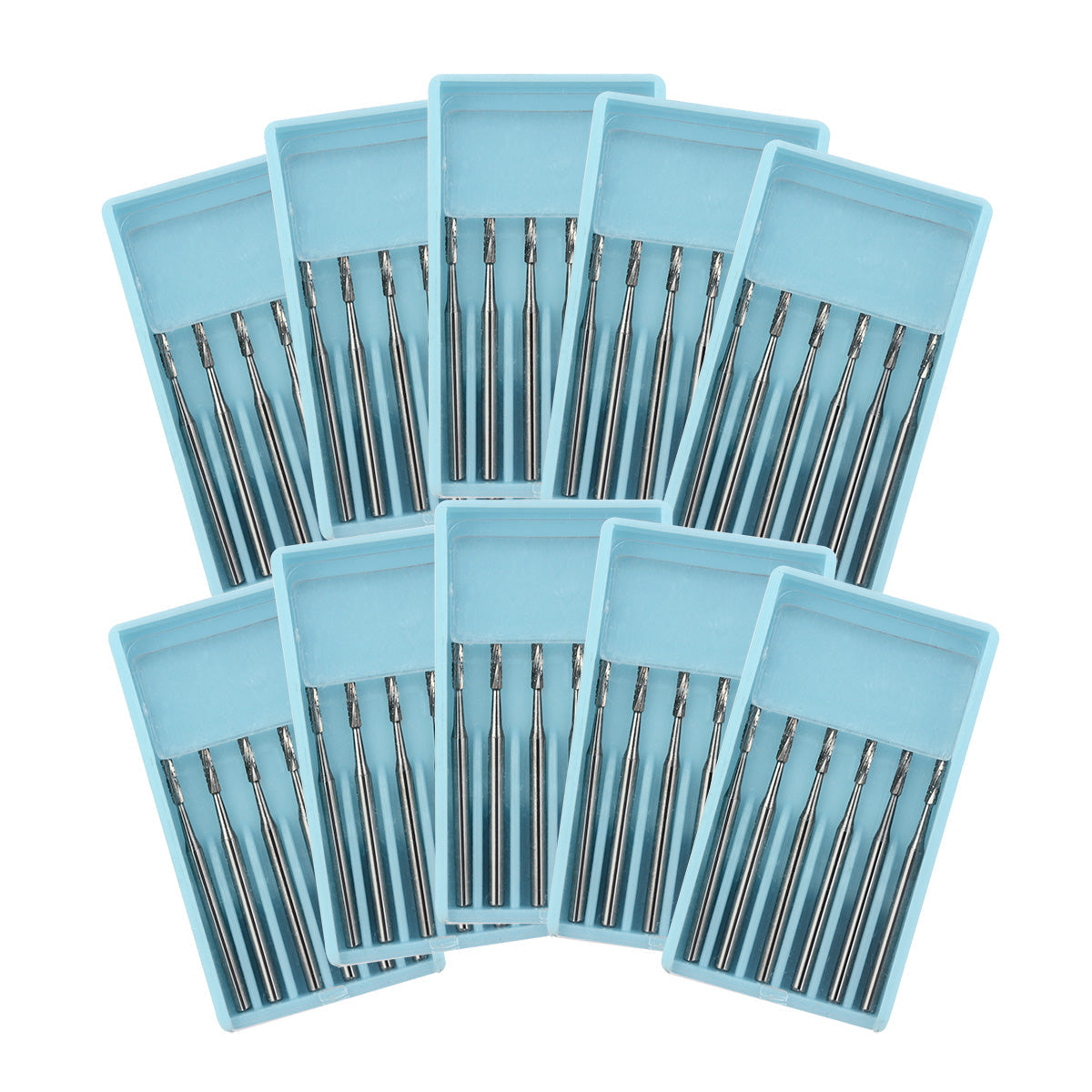 Dental Carbide Bur FG #557 Surgical Length Straight Fissure Crosscut 25mm 6pcs/Box-azdentall.com