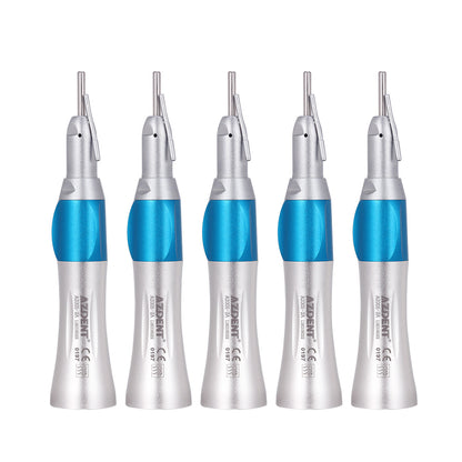 5pcs AZDENT 1:1 Slow Speed Straight Nose Cone Handpiece With External Pipe - azdentall.com