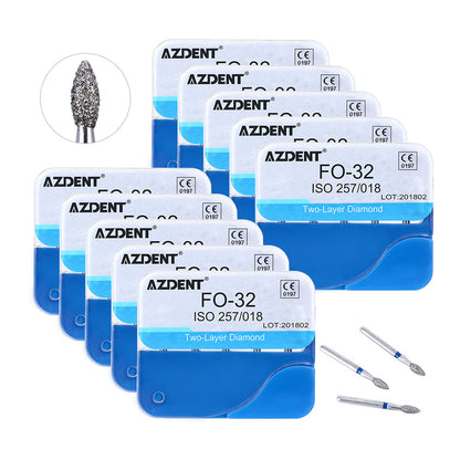 AZDENT Diamond Burs Two Layers 5pcs/Box