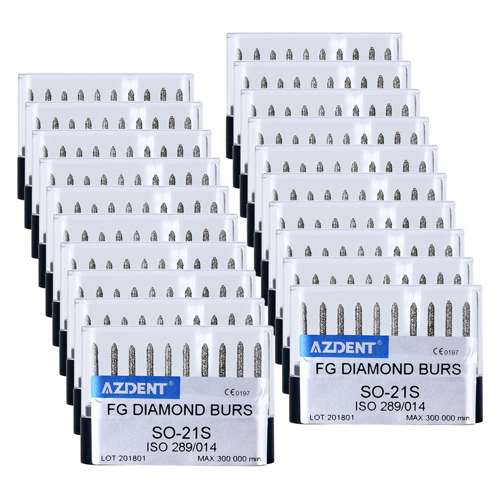 AZDENT FG Diamond Burs SO-21S 10pcs/Box-azdentall.com