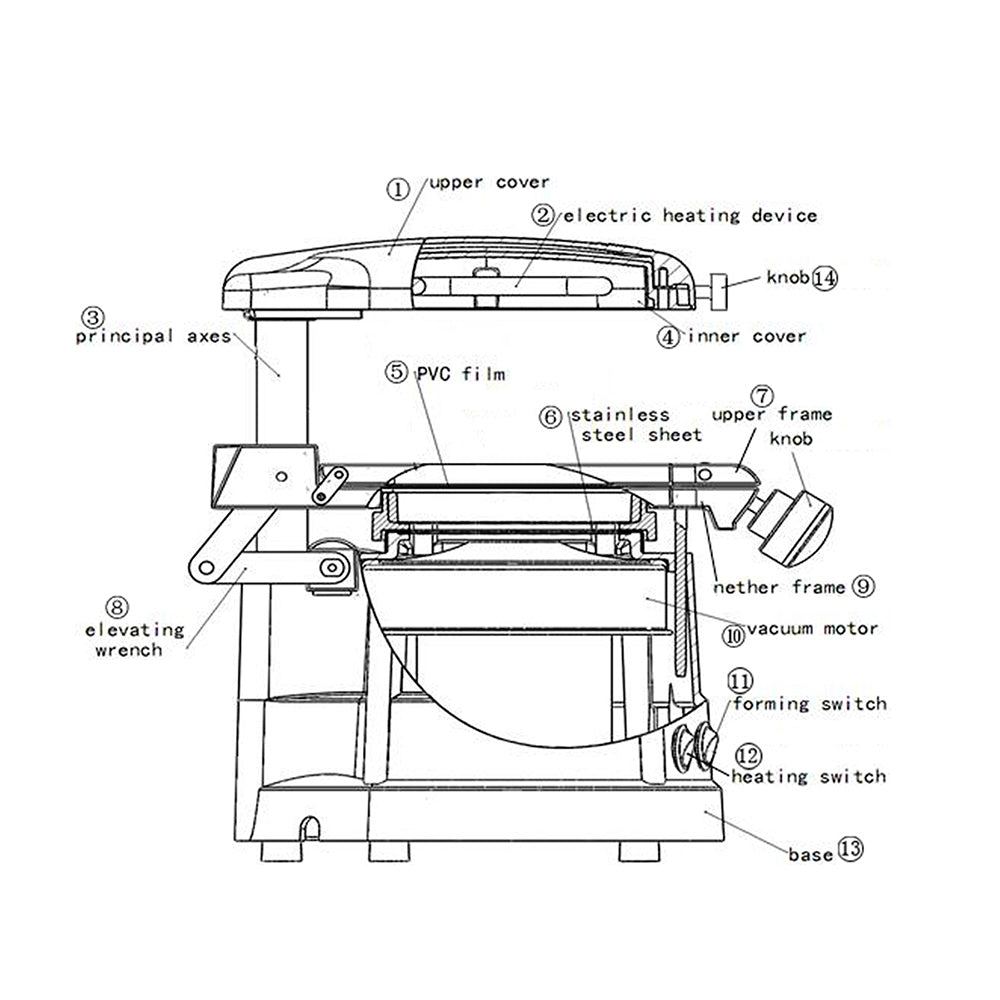 Dental Vacuum Forming Molding Machine Lab Equipment