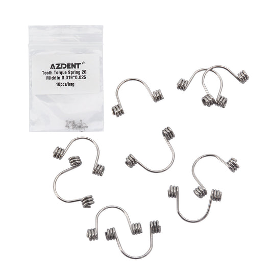 AZDENT Tooth Torque Rectangular Spring 2G Middle 0.019*0.025 10pcs/Bag - azdentall.com