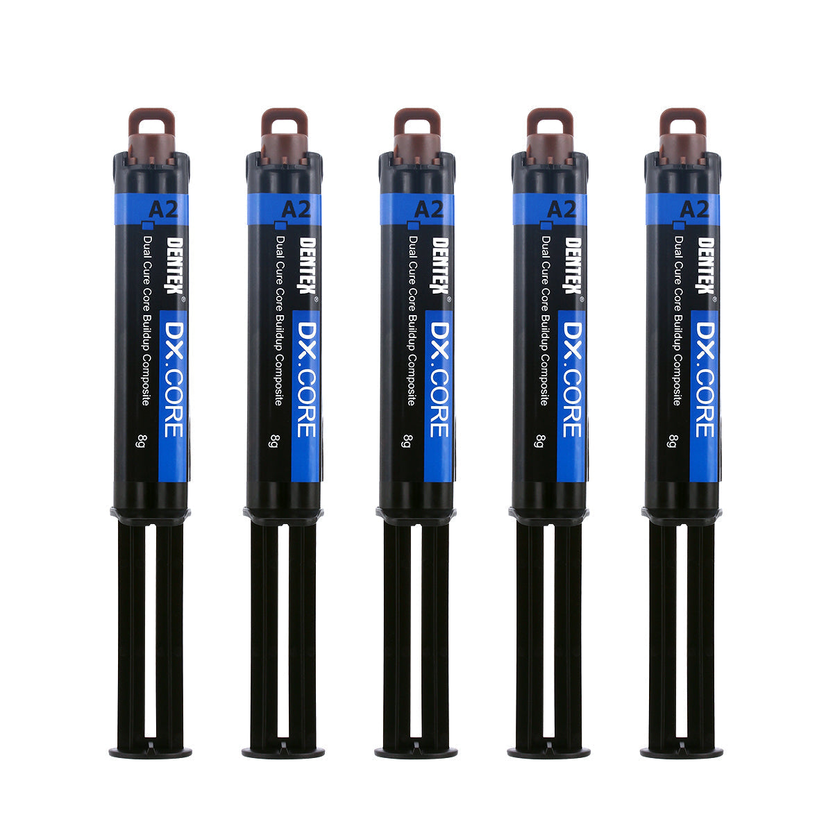 5 Pcs Dental Dual Cure Flowable Composite Resin Core Build Up A2/A3 8g/Syringe - azdentall.com