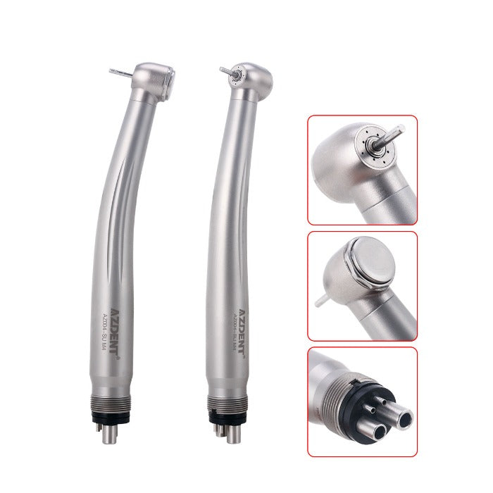 AZDENT High Speed Handpiece Standard Head Push Button Ceramic Four Way Spray - azdentall.com