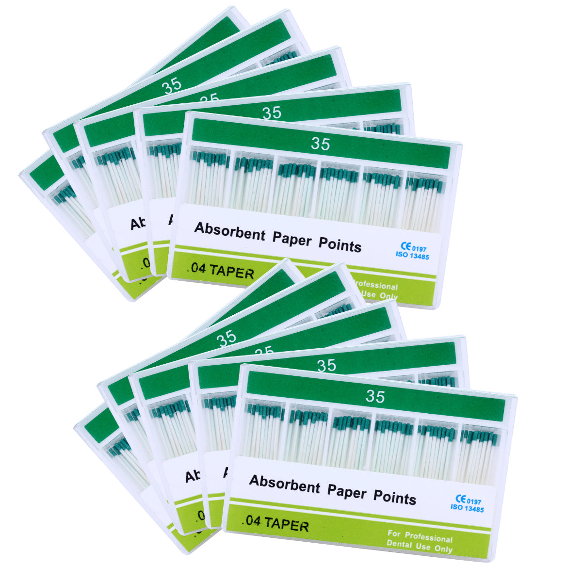 Absorbent Paper Points #15-40 Taper Size 0.04 Color Coded 7 Models 100/Box-azdentall.com