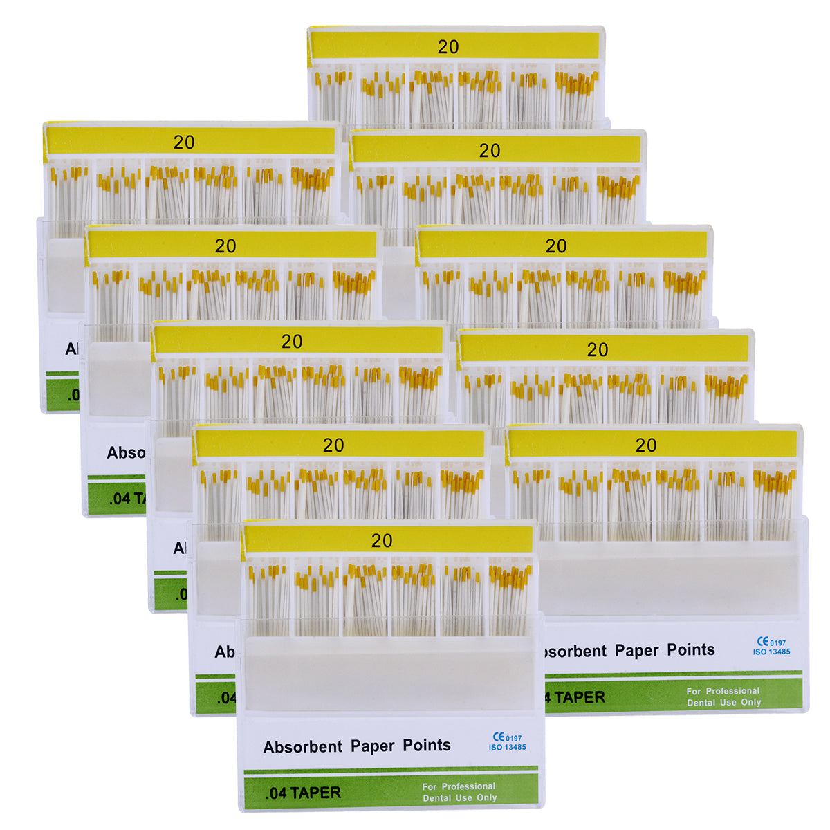 Absorbent Paper Points #15-40 Taper Size 0.04 Color Coded 7 Models 100/Box-azdentall.com