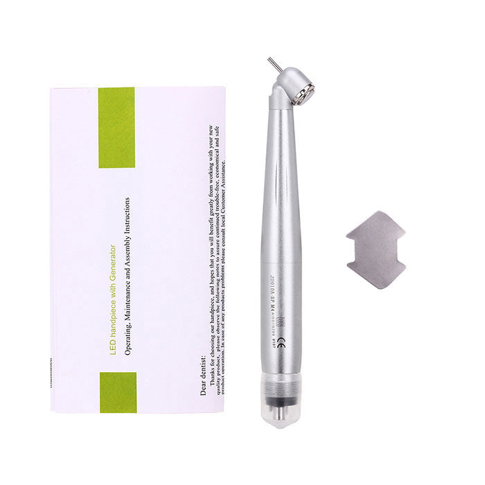 Dental High Speed Handpiece 45 Degree Standard Head Push Button E-Generator LED 2/4 Hole-azdentall.com